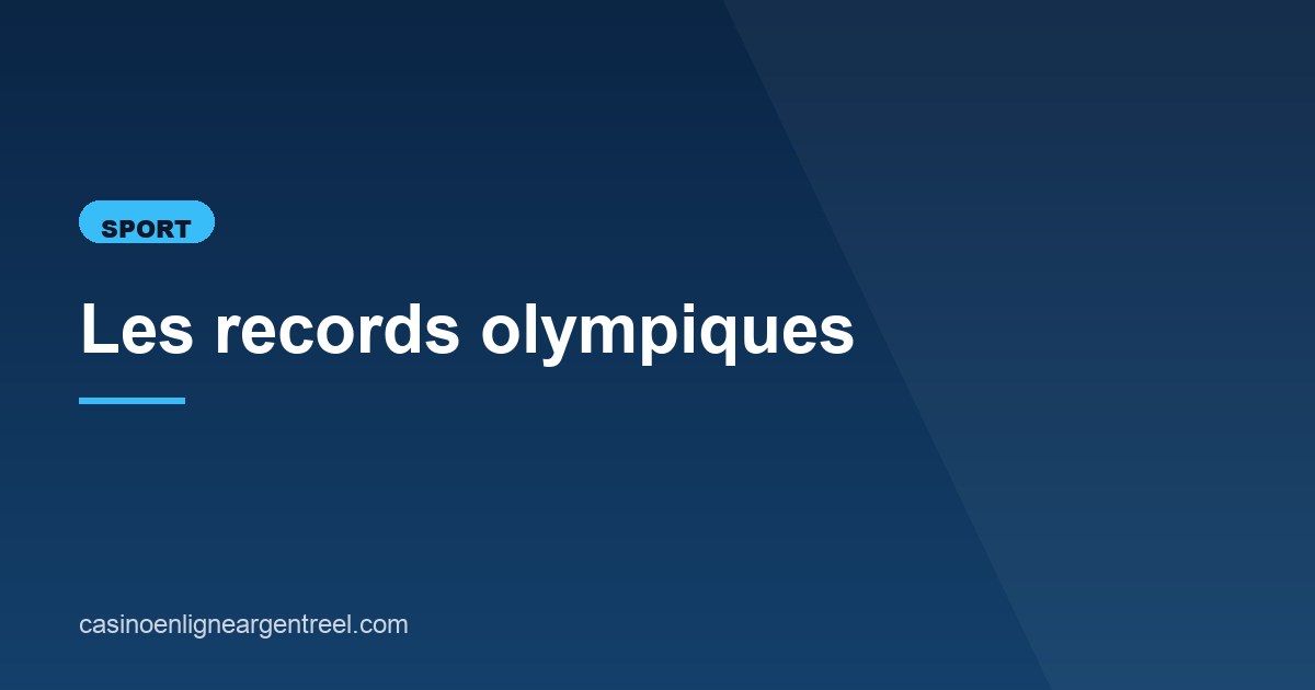 Illustration de l'article consacré aux records olympiques